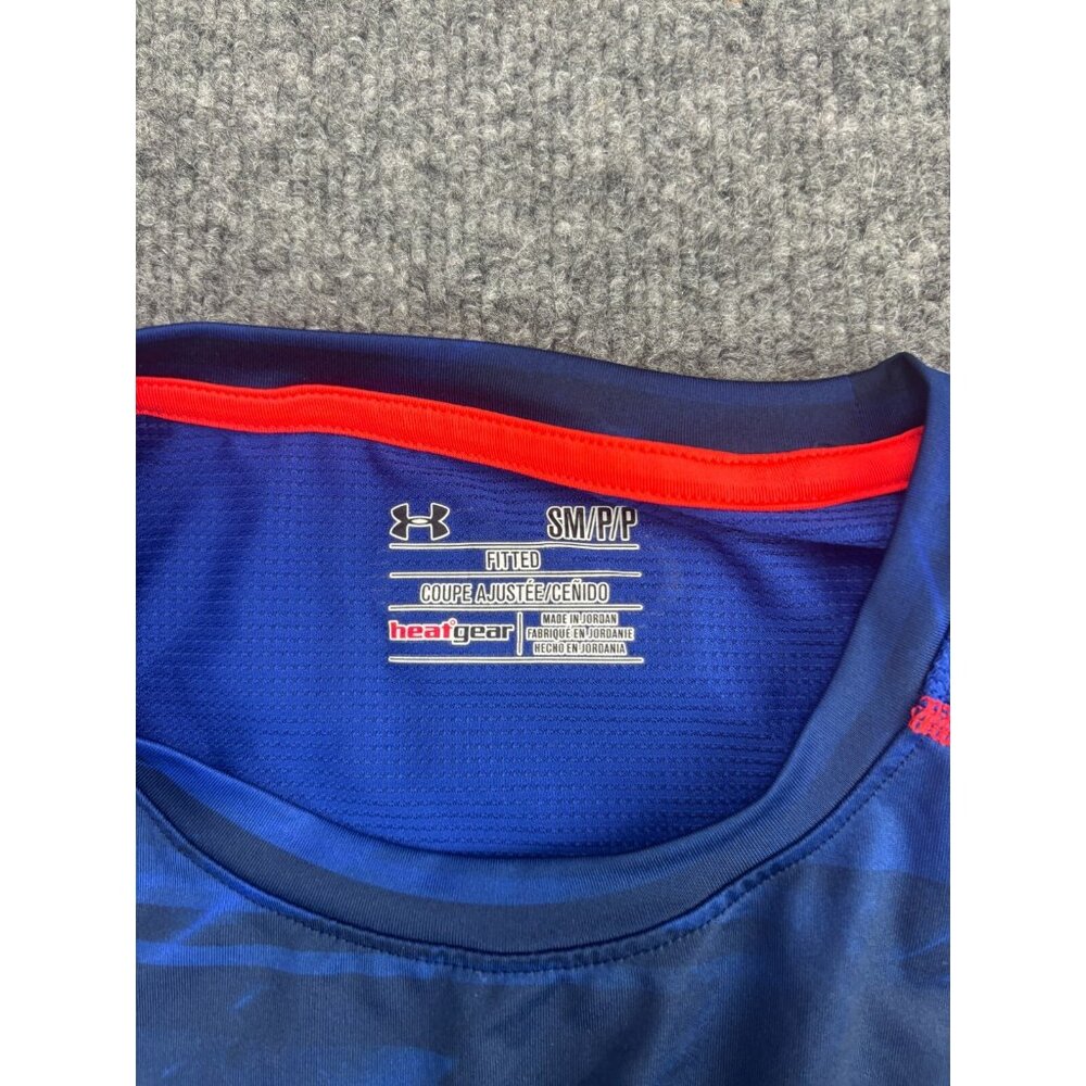 Under Armour UA Raid Long Sleeve T-Shirt Men’s Large Electric Blue Athletic Run - Picture 2 of 9